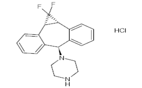 S-204141 - Piperazine, 1-[(1aR,10bS)-1,1-difluoro-1,1a,6,10b-tetrahydrodibenzo[a,e]cyclopropa[c]cyclohepten-6-yl]-, hydrochloride (1:1), rel- | CAS 312905-21-8